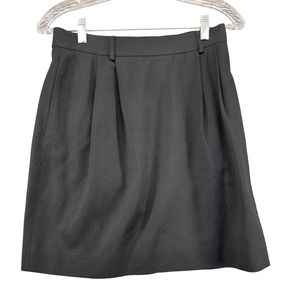 JH Collectibles Womens Wool Skirt Black Size 10P Pleated Zip Vintage